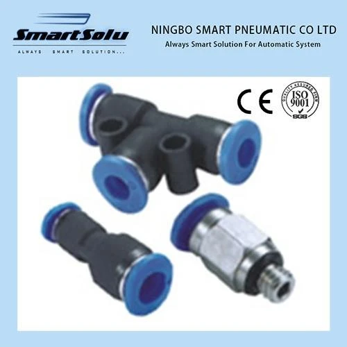 PE Type Plastic Quick Connector Pneumatic Push In Tube Fittings